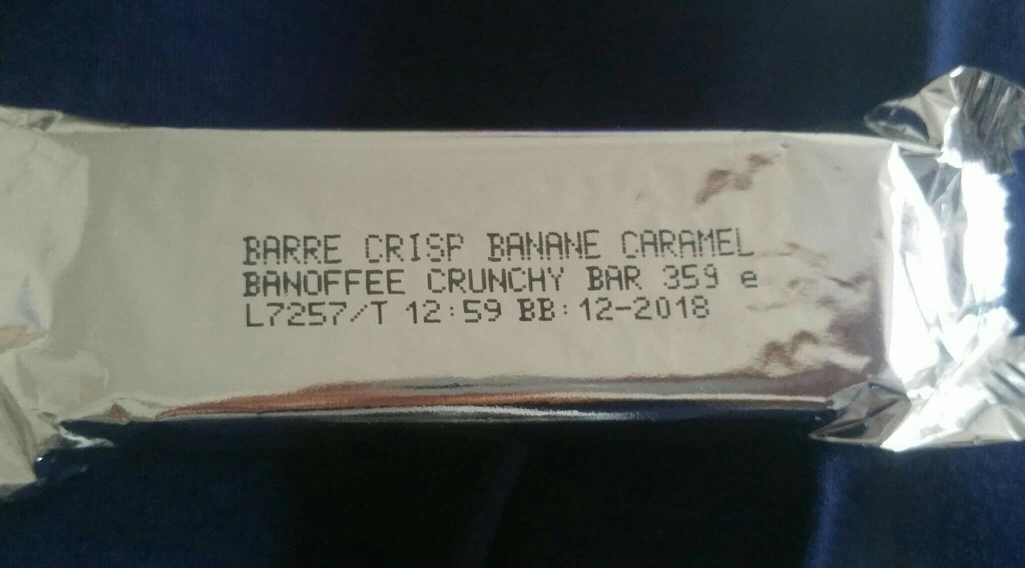 Open Food Facts Barre Crisp banane caramel packshot