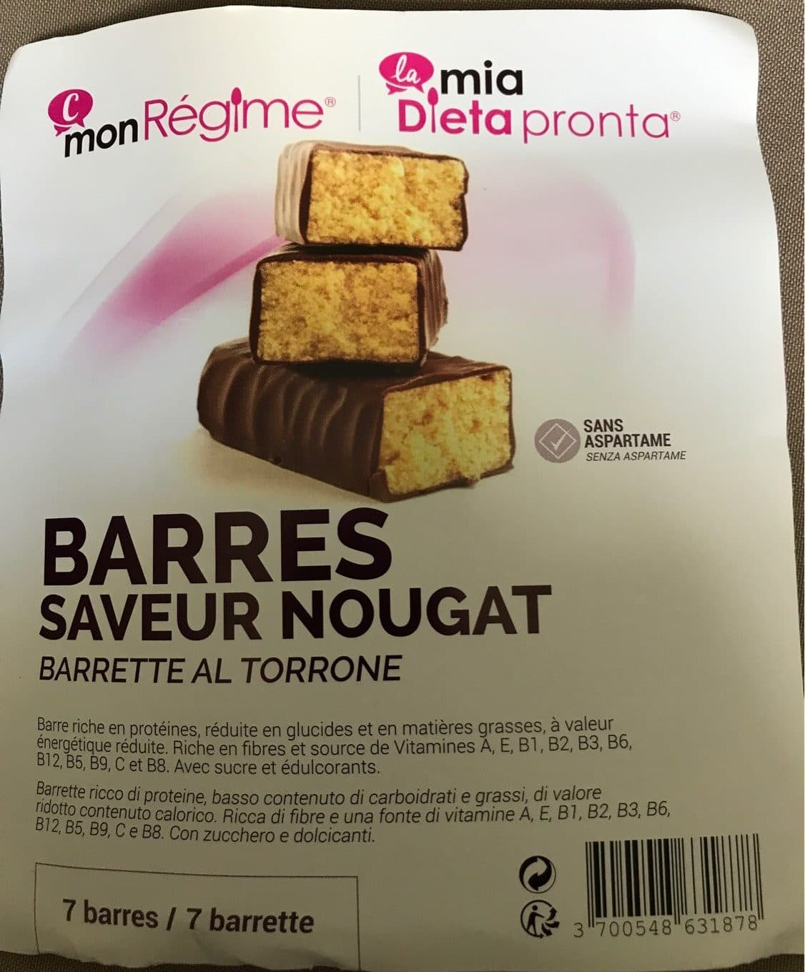C Mon Regime Barres saveur nougat packshot