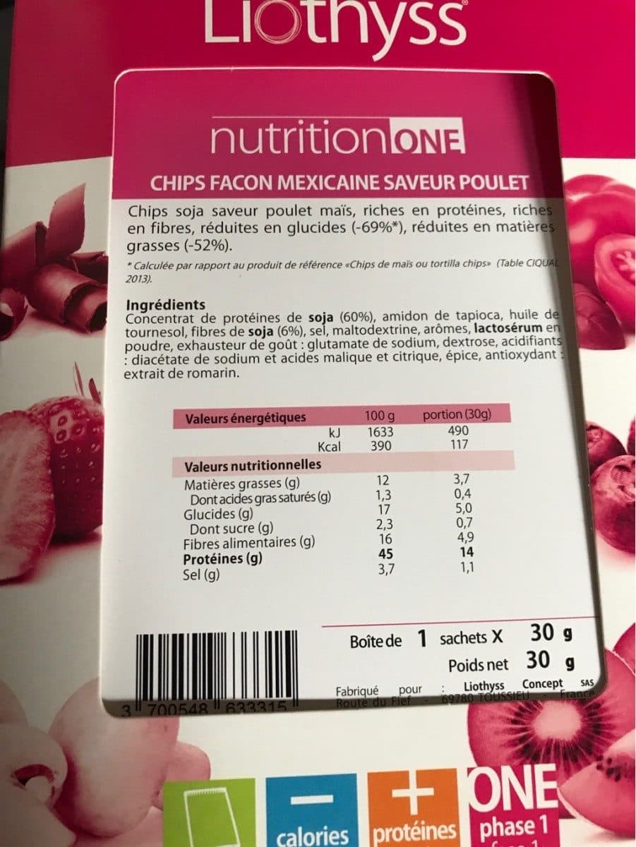 Open Food Facts Chips nutrition one packshot