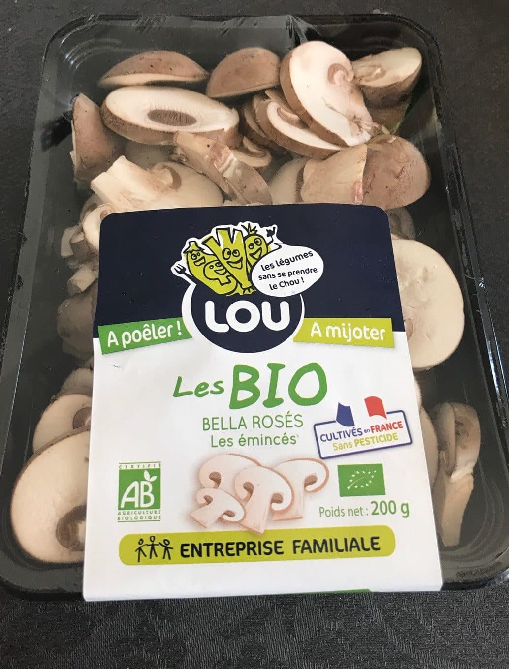 Lou Champignons bella rosés (émincés) packshot