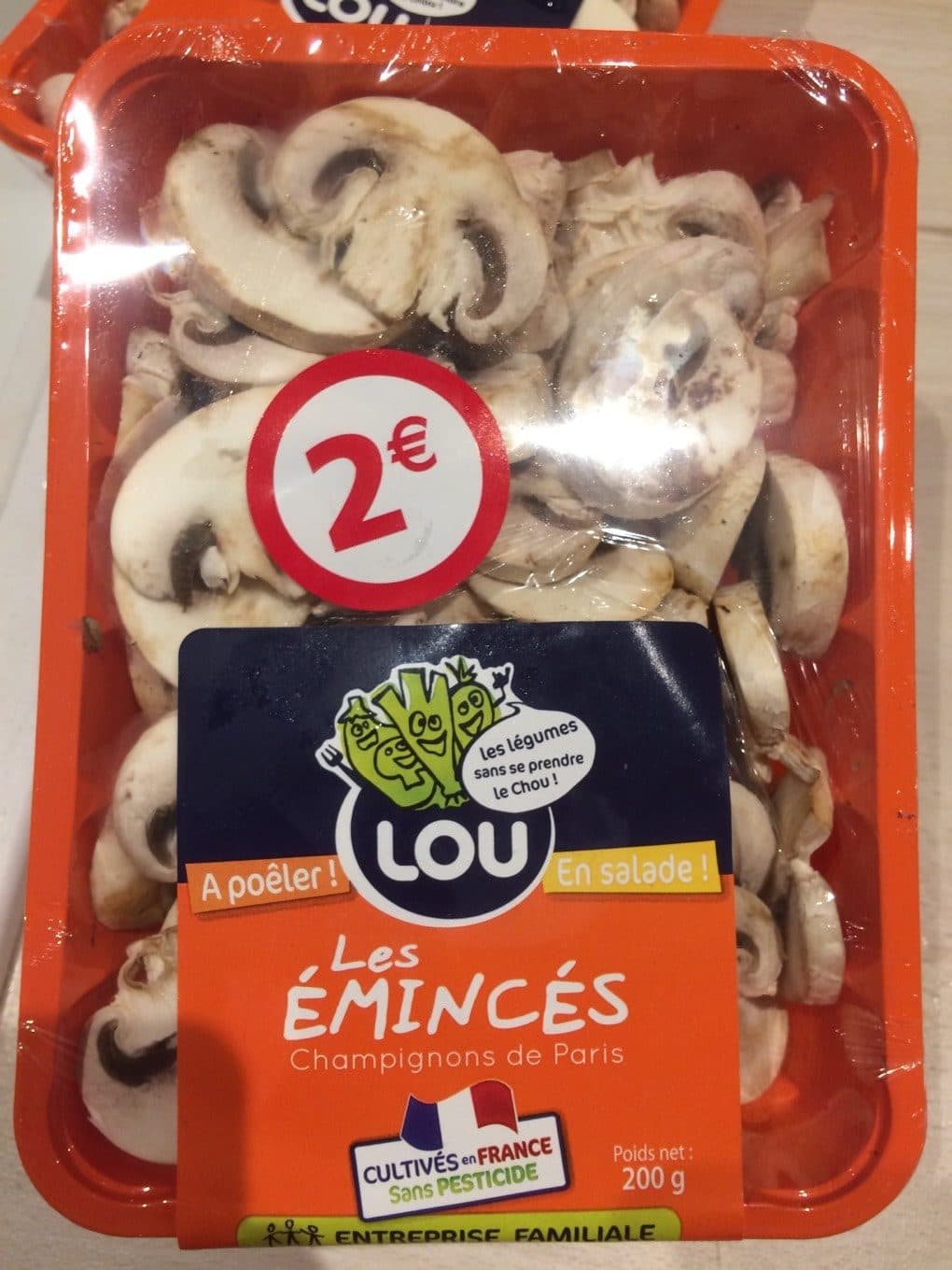 LOU Champignons De Paris Emincés packshot