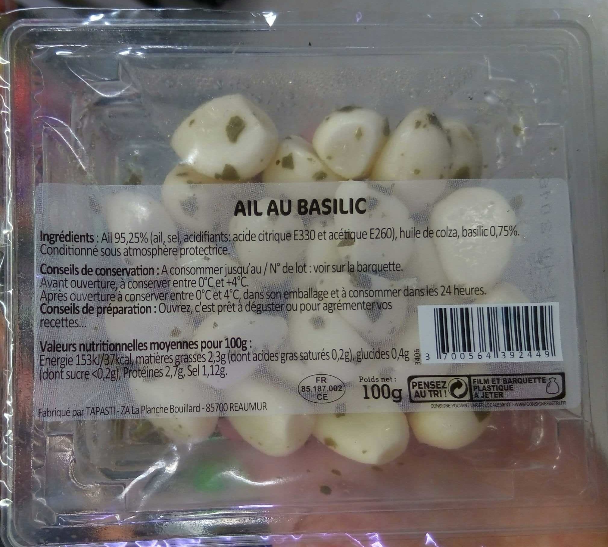 Sans marque Ail au basilic packshot