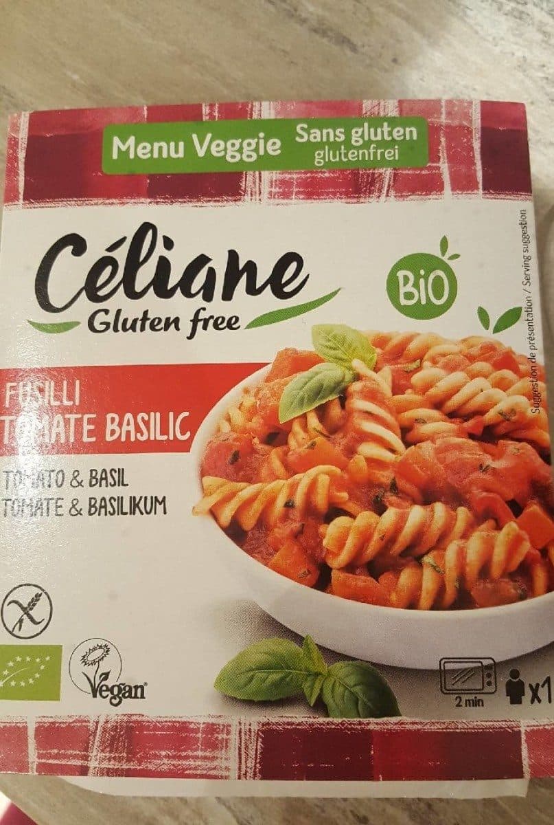 Celiane Fusilli tomate basilic packshot