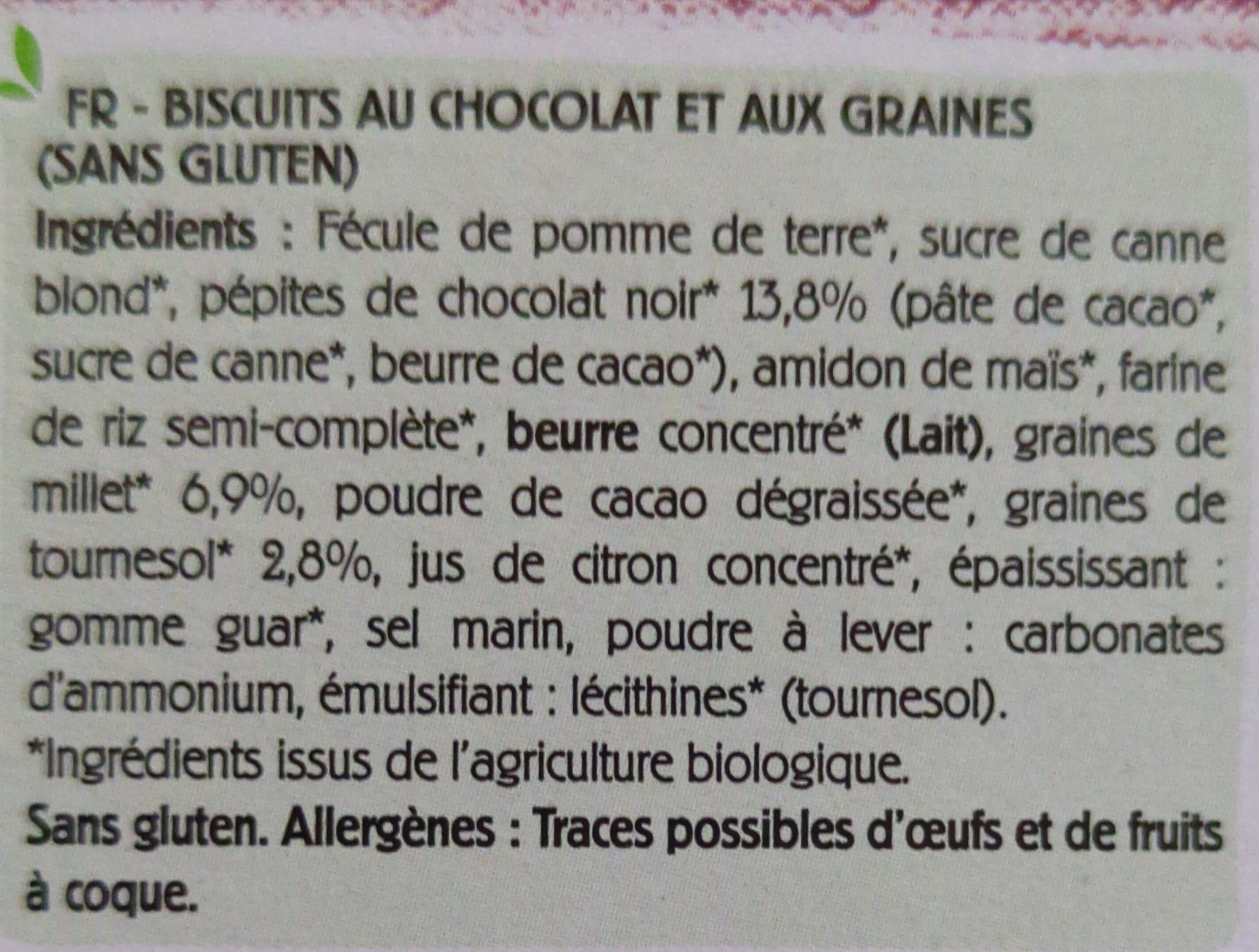 Céliane Biscuits P'tit déj Choco Graines packshot