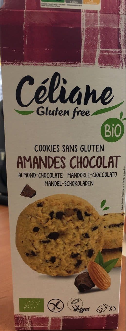 Celiane Cookies sans gluten amandes chocolat packshot