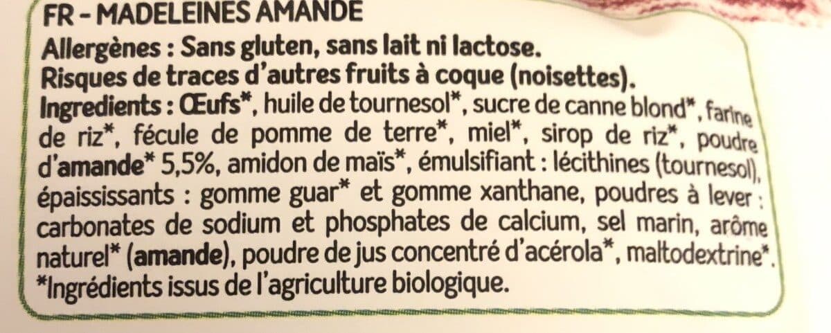les recettes de Céliane Madeleines amande packshot