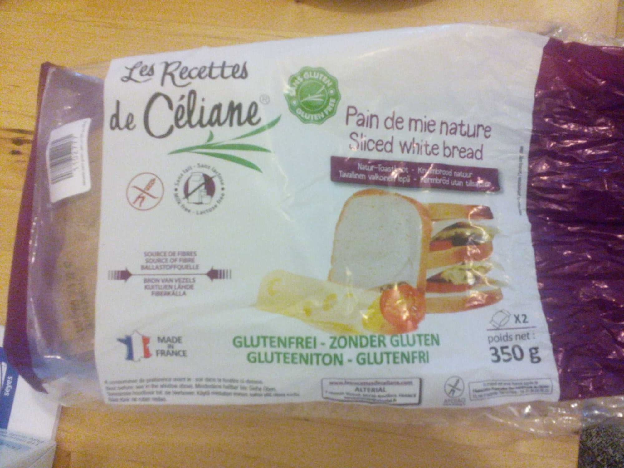 les recettes de céliane pain de mie nature packshot