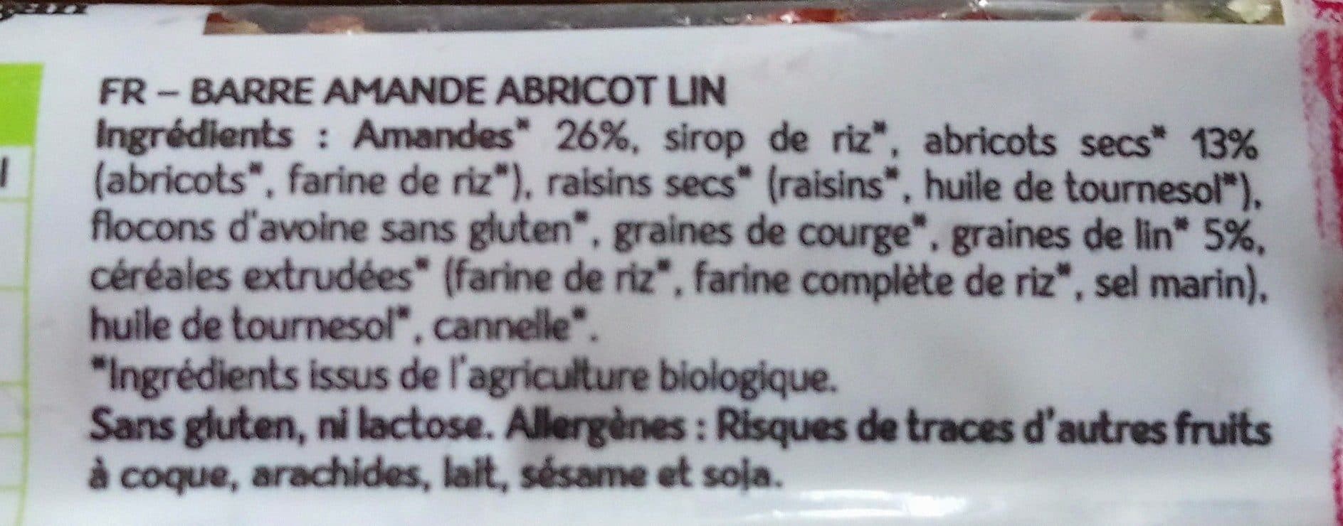 Céliane Barre extra amande abricots lin packshot