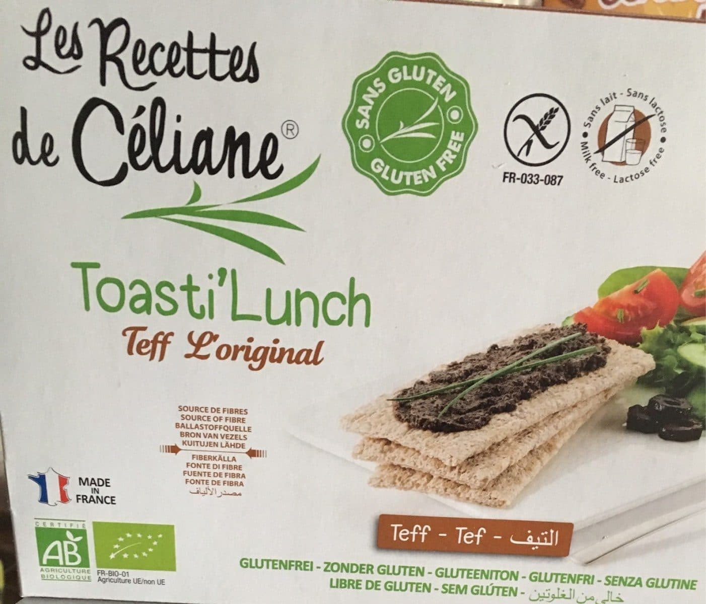 Celiane Toasti Lunch Teff l'original packshot