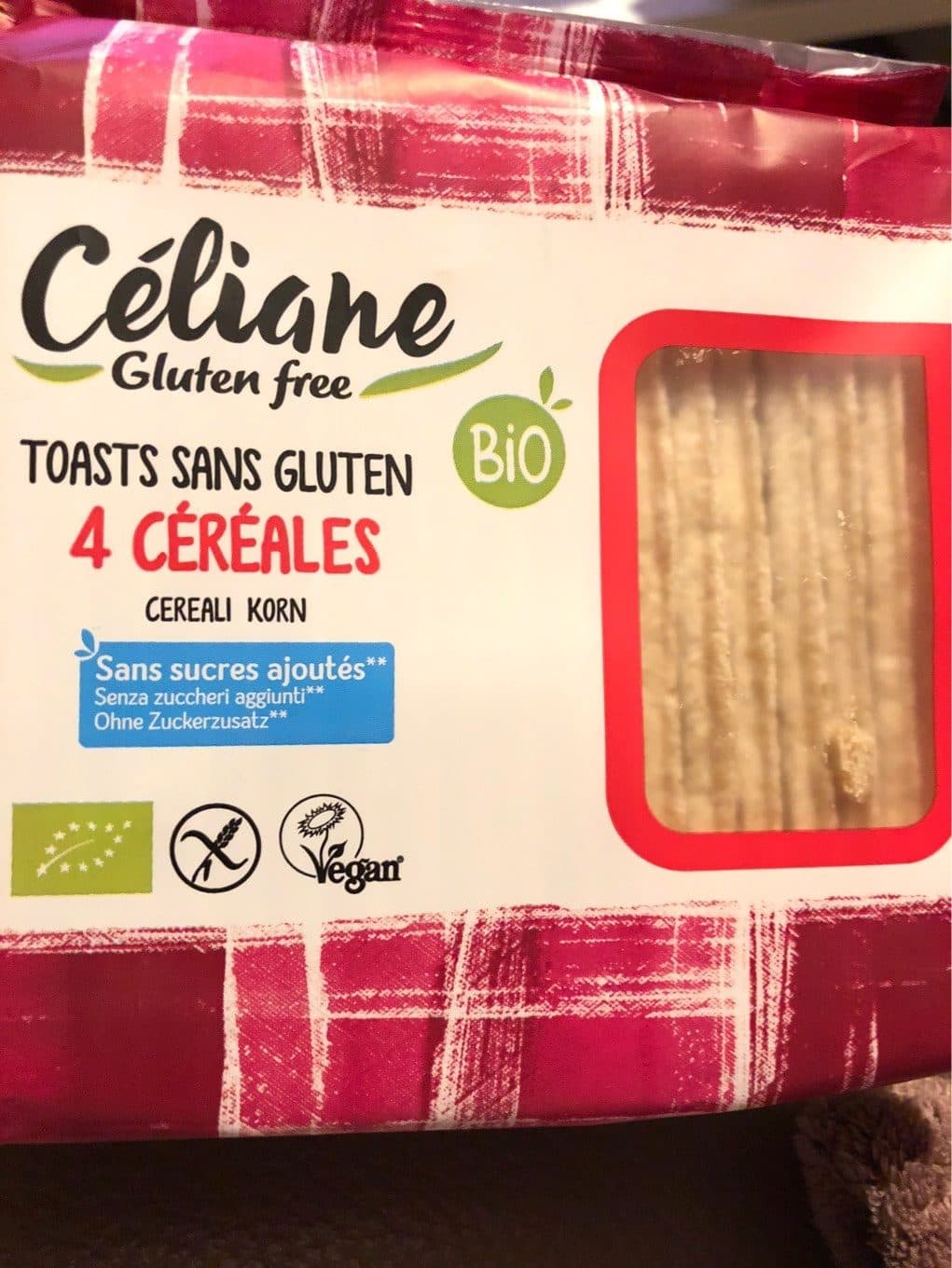 Celiane Toast sans gluten 4 cereales packshot