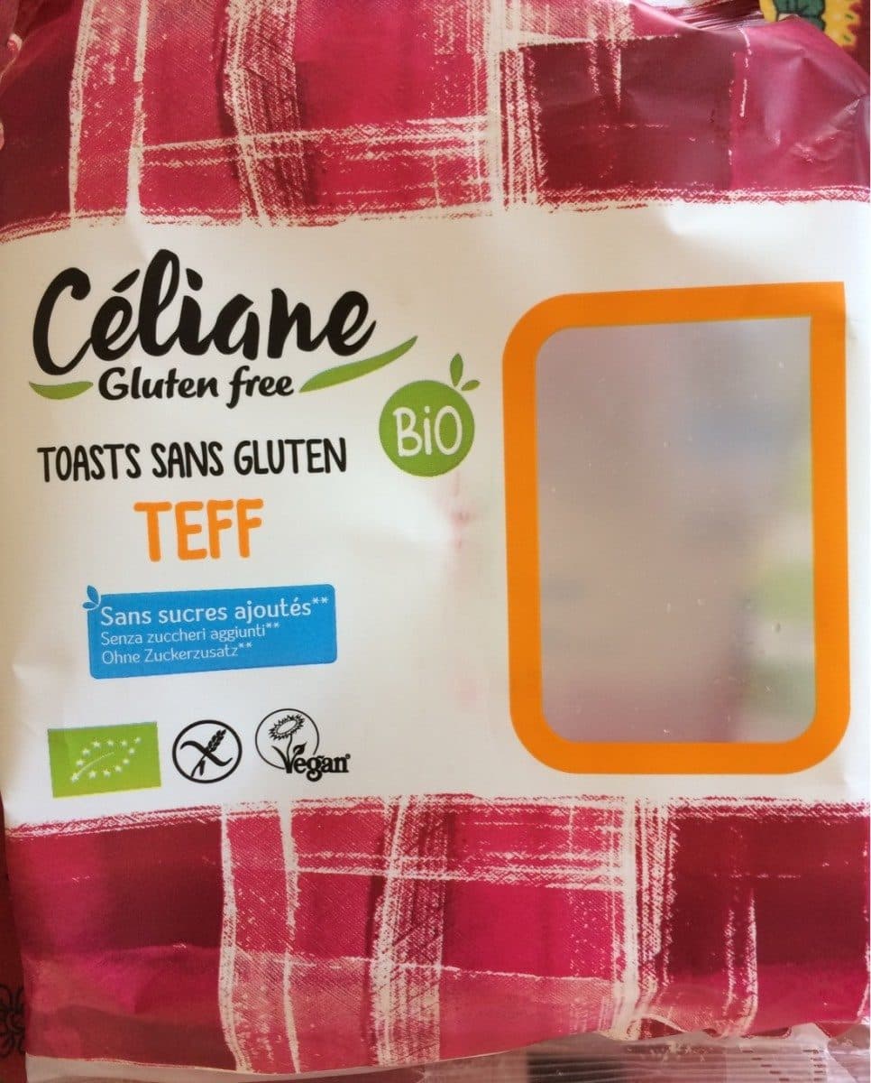 CÉLIANE GLUTEN FREE Toasts sans gluten teff bio packshot