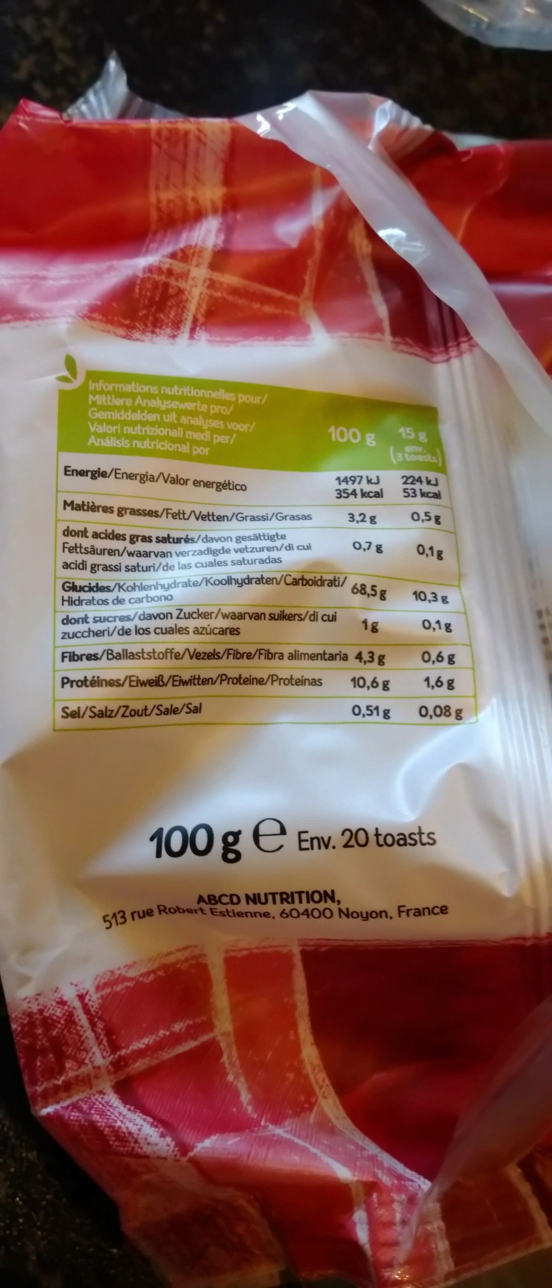 Céliane Toasts sans gluten au Sarrasin packshot