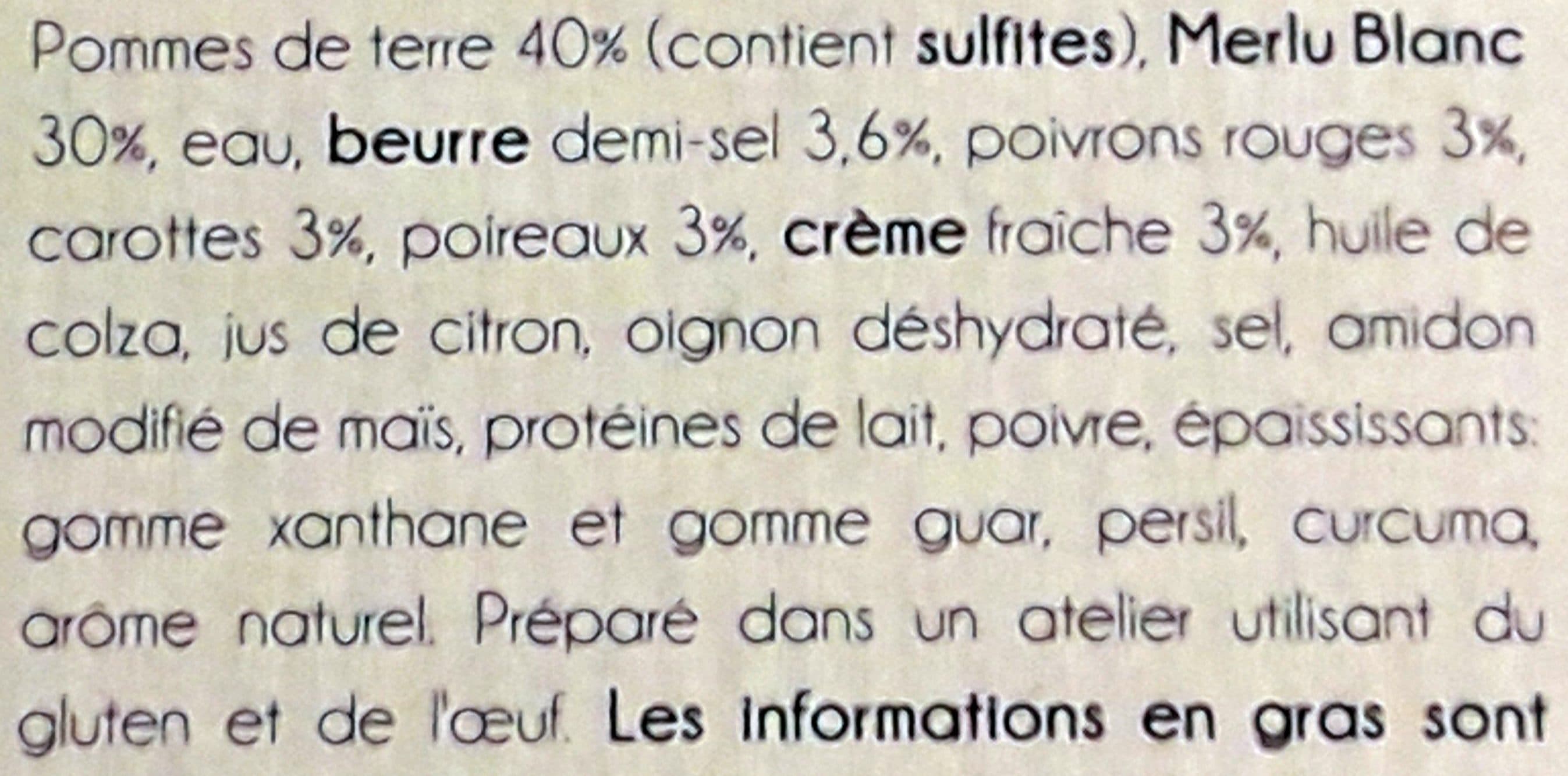 Dietbon Pavé de merlu, pommes de terre, poivrons, sauce Nantaise packshot