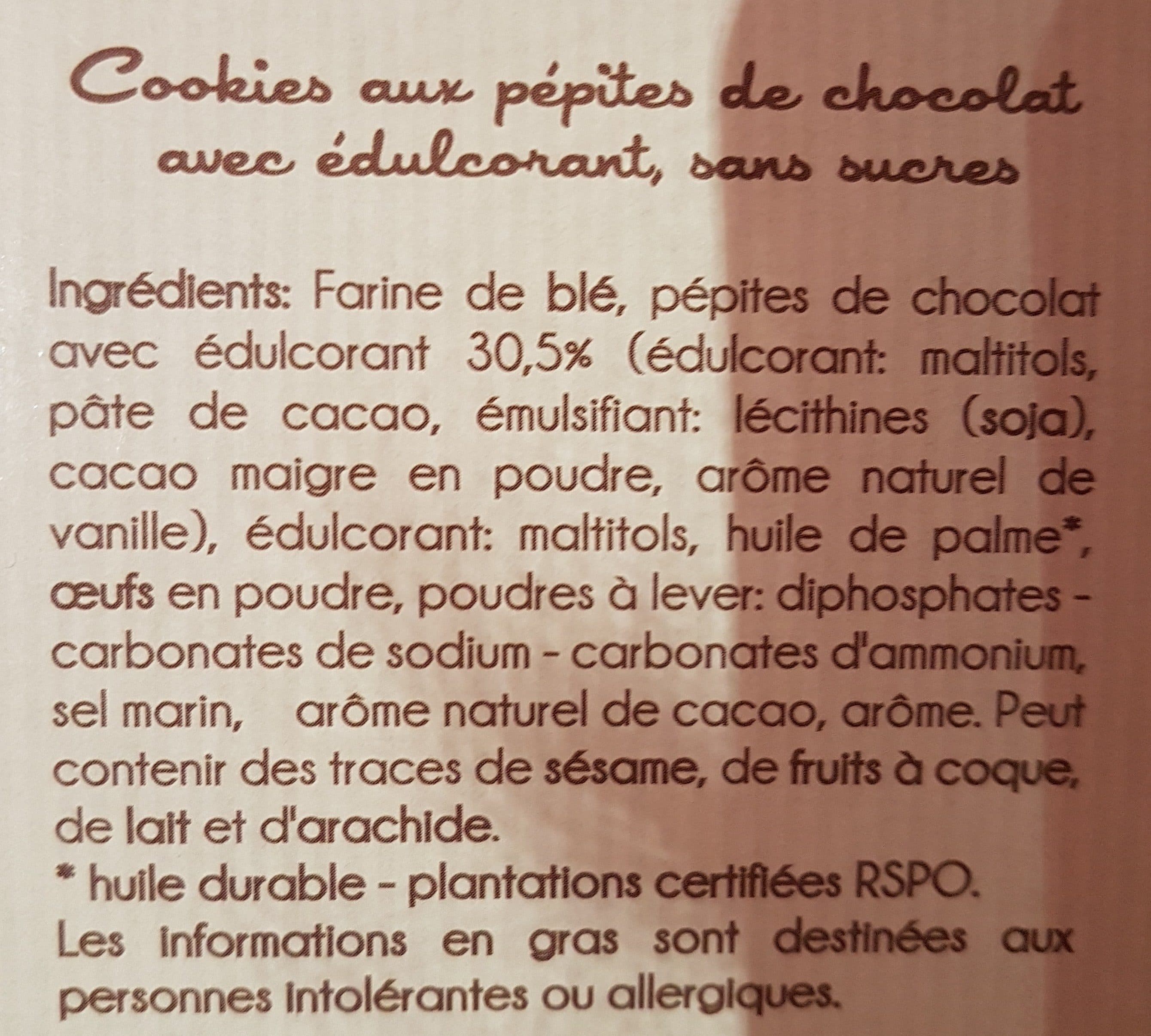 Dietbon Cookies pépites de chocolat packshot