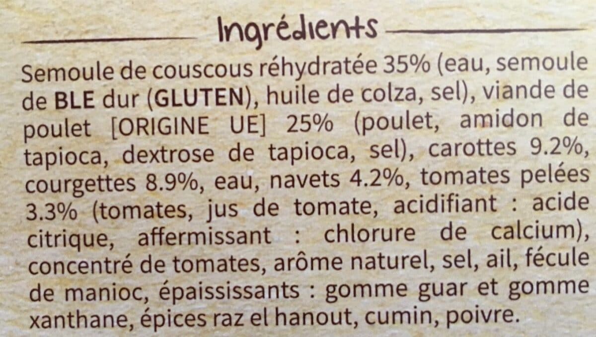 Dietbon Couscous au Poulet et ses lègumes packshot