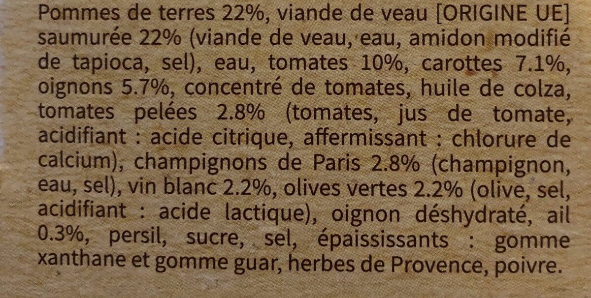 Dietbon Veau sauce marengo packshot