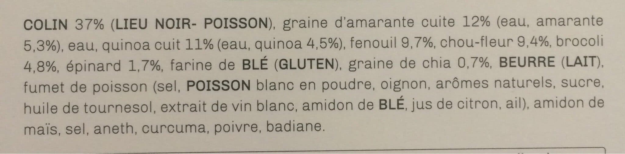 Kitchen Diet Pavé de lieu noir , trio quinoa - amarante - chia aux légumes verts packshot