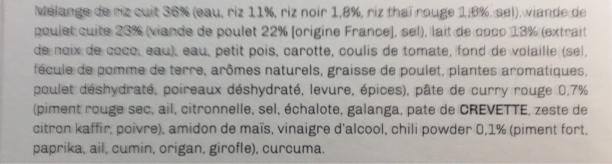 Kitchen Diet Filet de poulet mariné au curry rouge - lait de coco et son trio de riz packshot