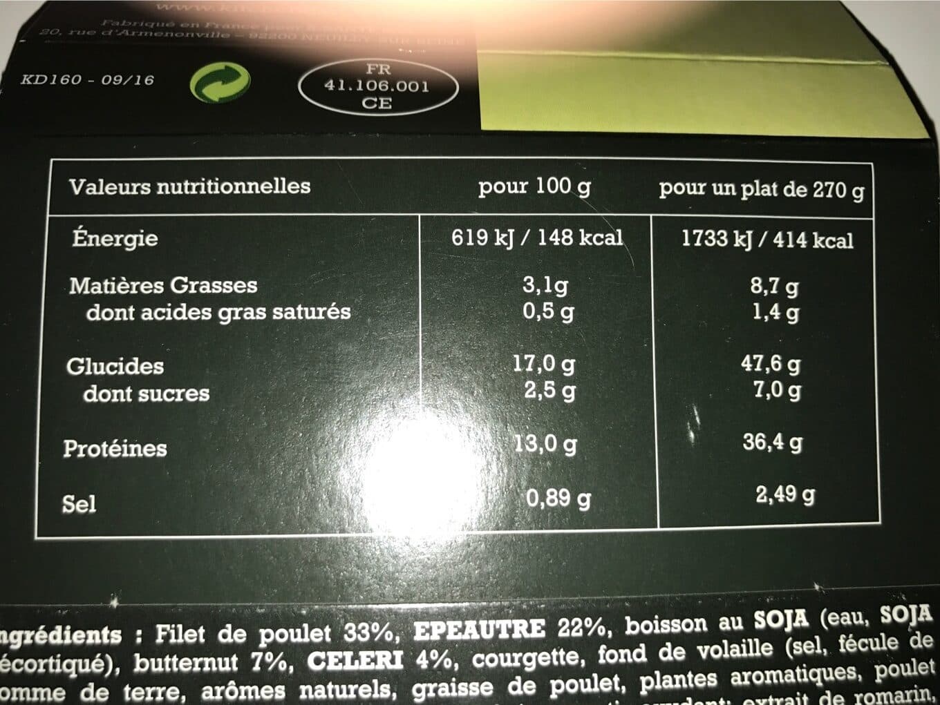 Kitchen Diet Risotto d'épeautre aux courgettes et butternut & filet de poulet aux noisettes torréfiées packshot