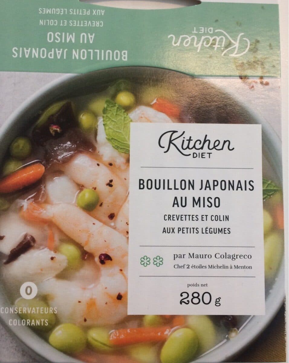 Dietbon Bouillon Japonais au Miso, crevettes et colin aux petits légumes packshot