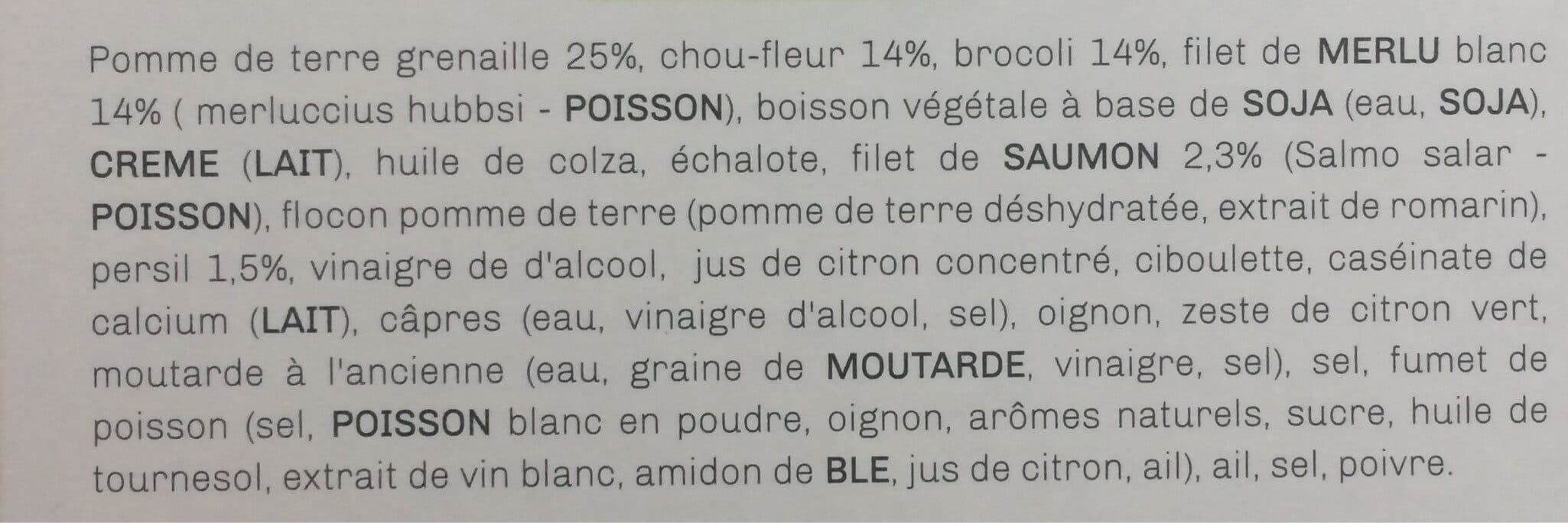 Kitchen Diet Rillettes aux 2 poissons, grenailles et petits légumes, vinaigrette de chou-fleur packshot