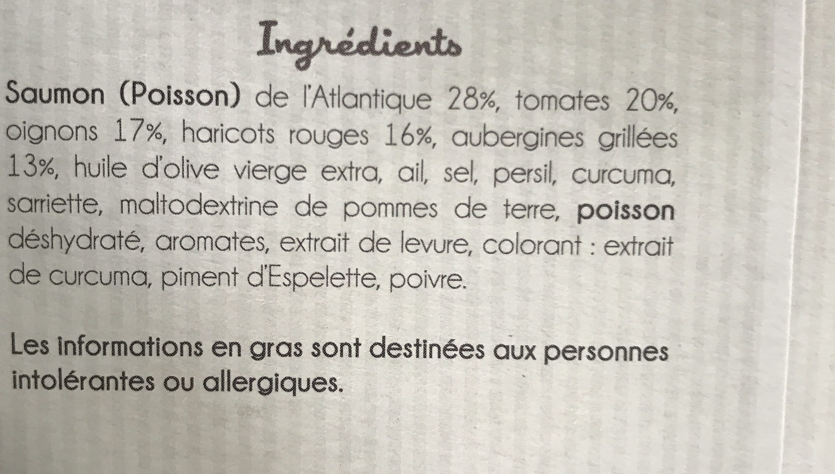 Dietbon Pavé de Saumon et son Chili de légumes, et haricots rouges packshot