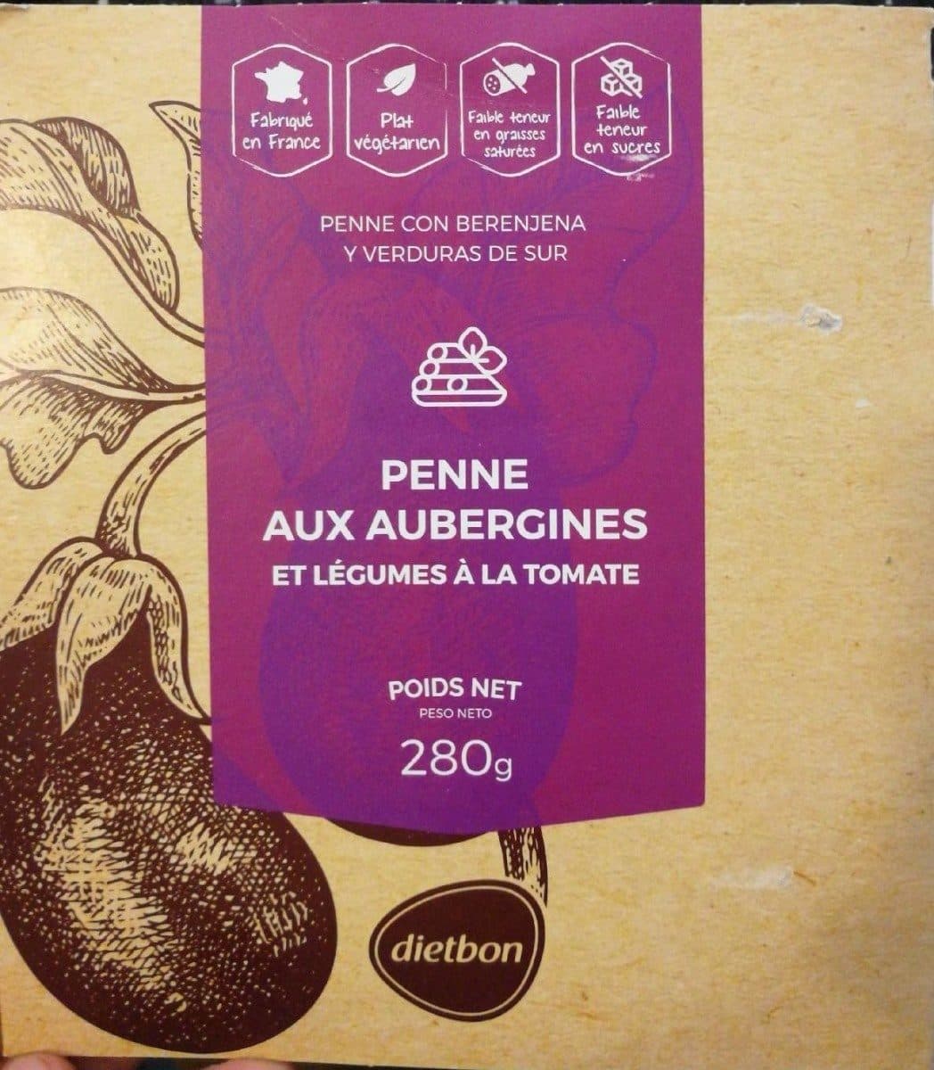 Dietbon Penne aux aubergines et légumes à la tomate packshot