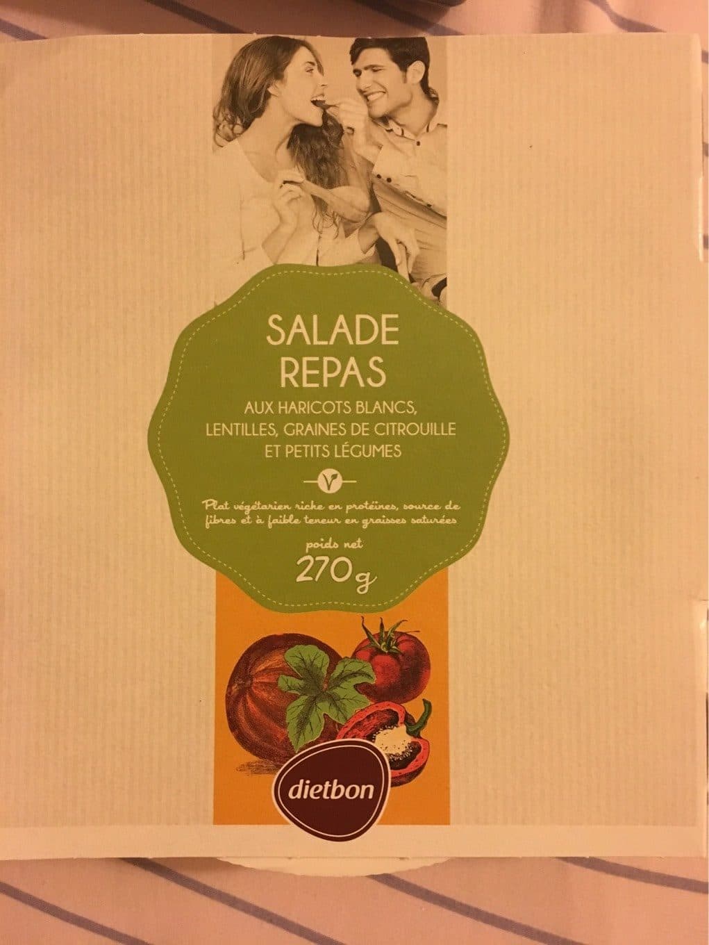 Dietbon Salade repas aux haricots , lentilles, graines de citrouille packshot