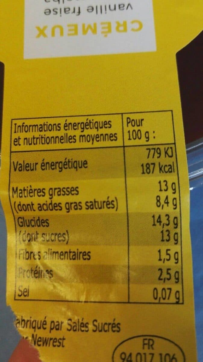 Open Food Facts Crémeux fraise façon melba packshot