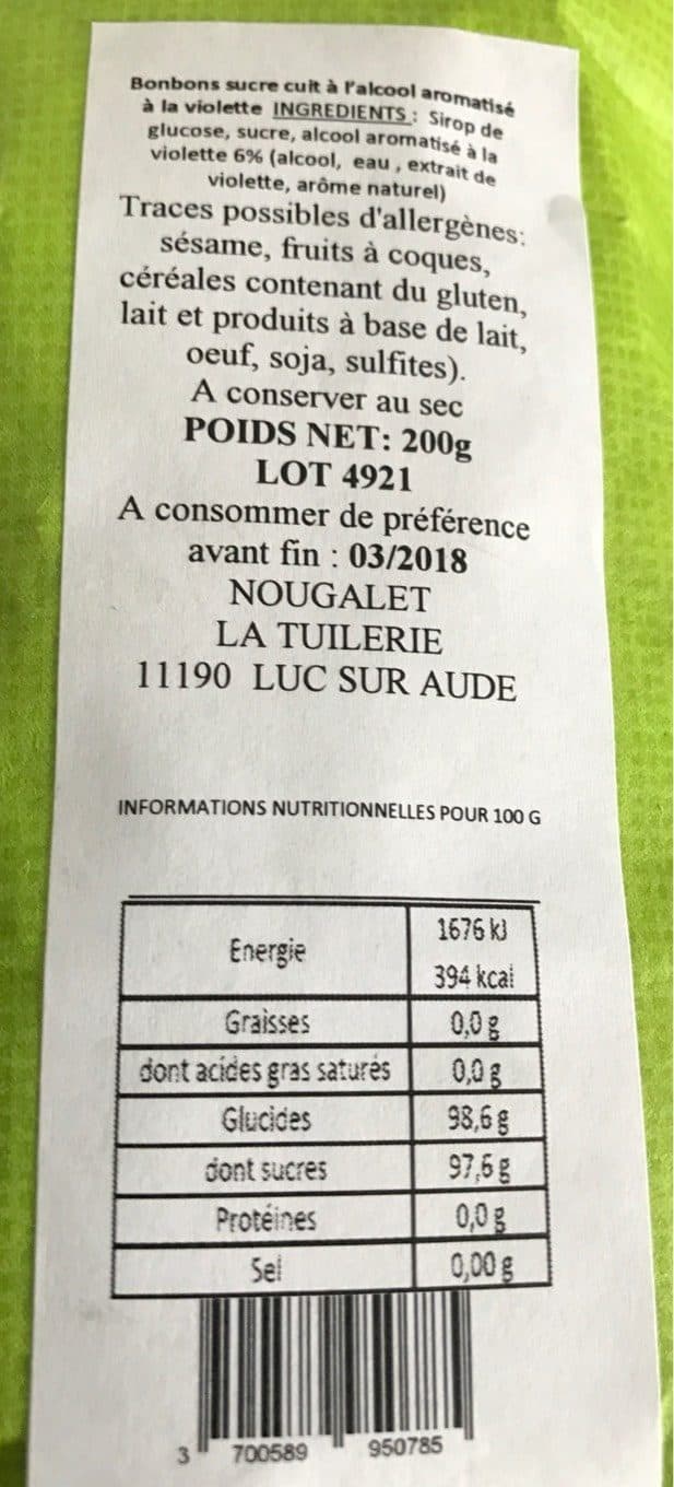 Nougalet Bonbons sucrés packshot