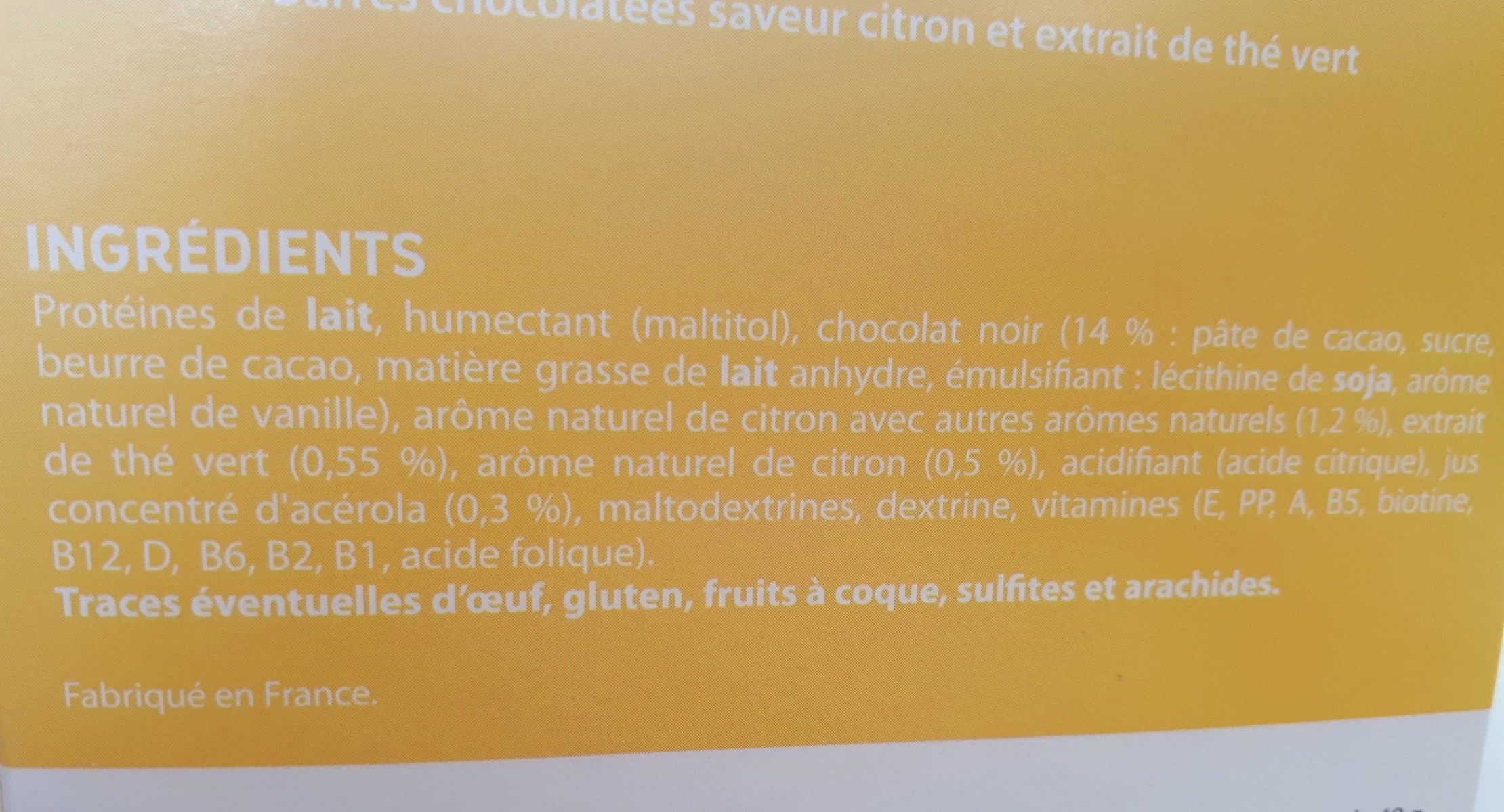 Open Food Facts Barre Chocolatee Citron-Acerola packshot