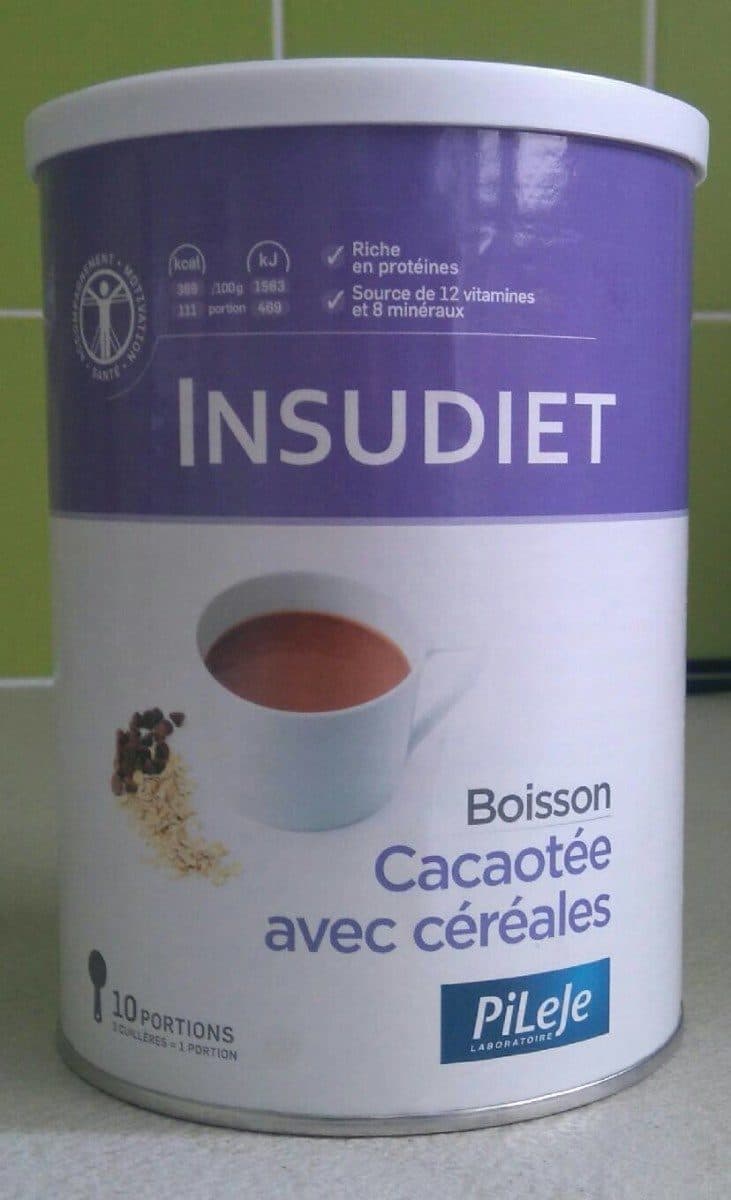 Insudiet boisson cacaotée avec céréales packshot