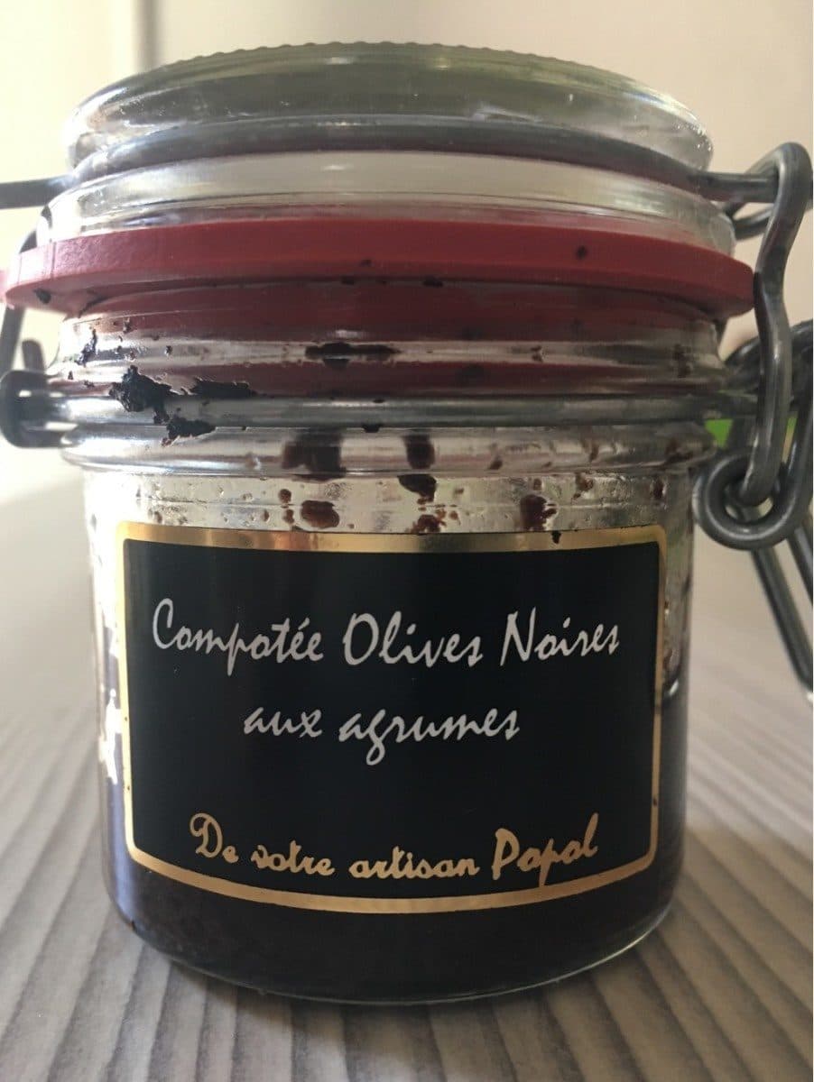 Open Food Facts Compotée oliver noires packshot