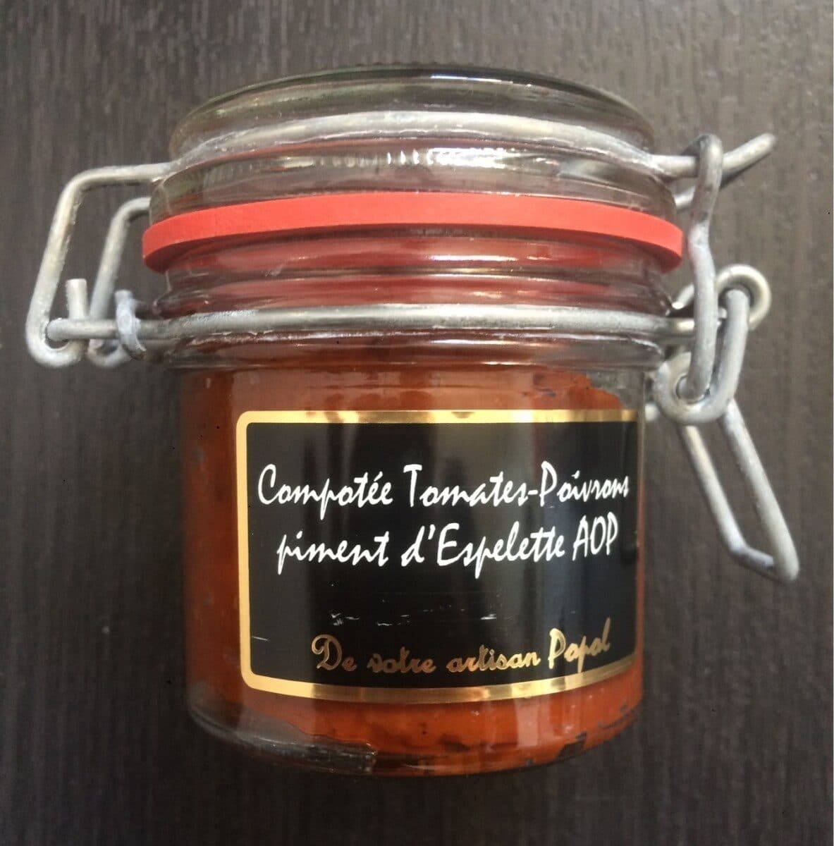 Popol Compotee Tomates-Poivrons piment despelette AOP packshot