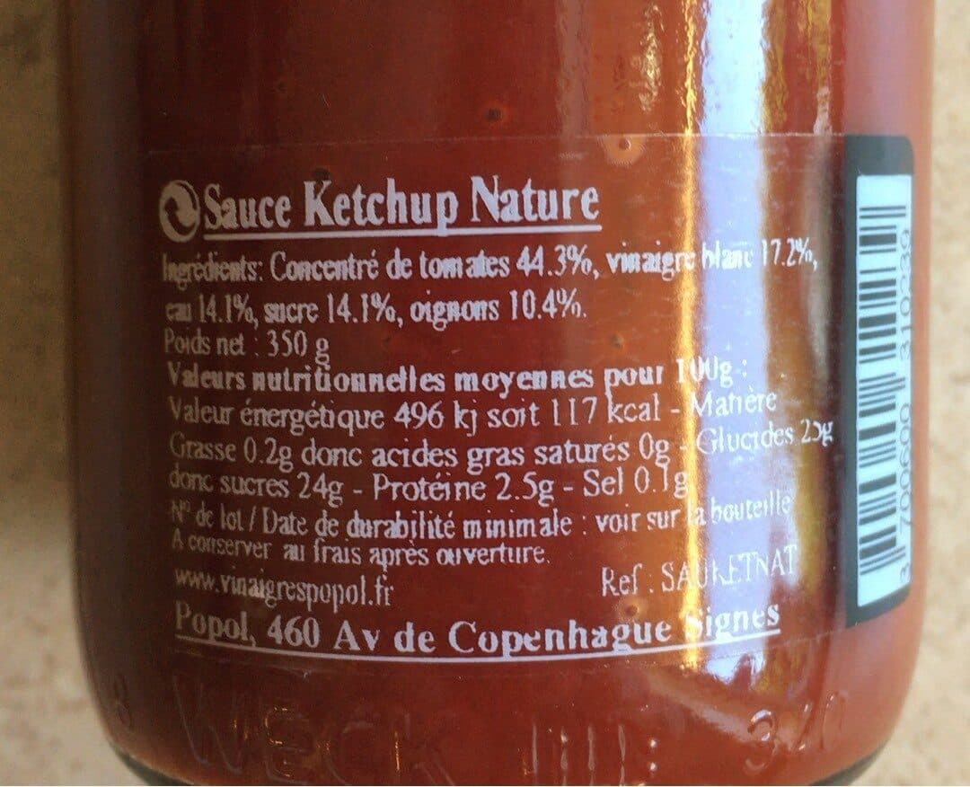 L'artisan Popol Sauce ketchup nature packshot