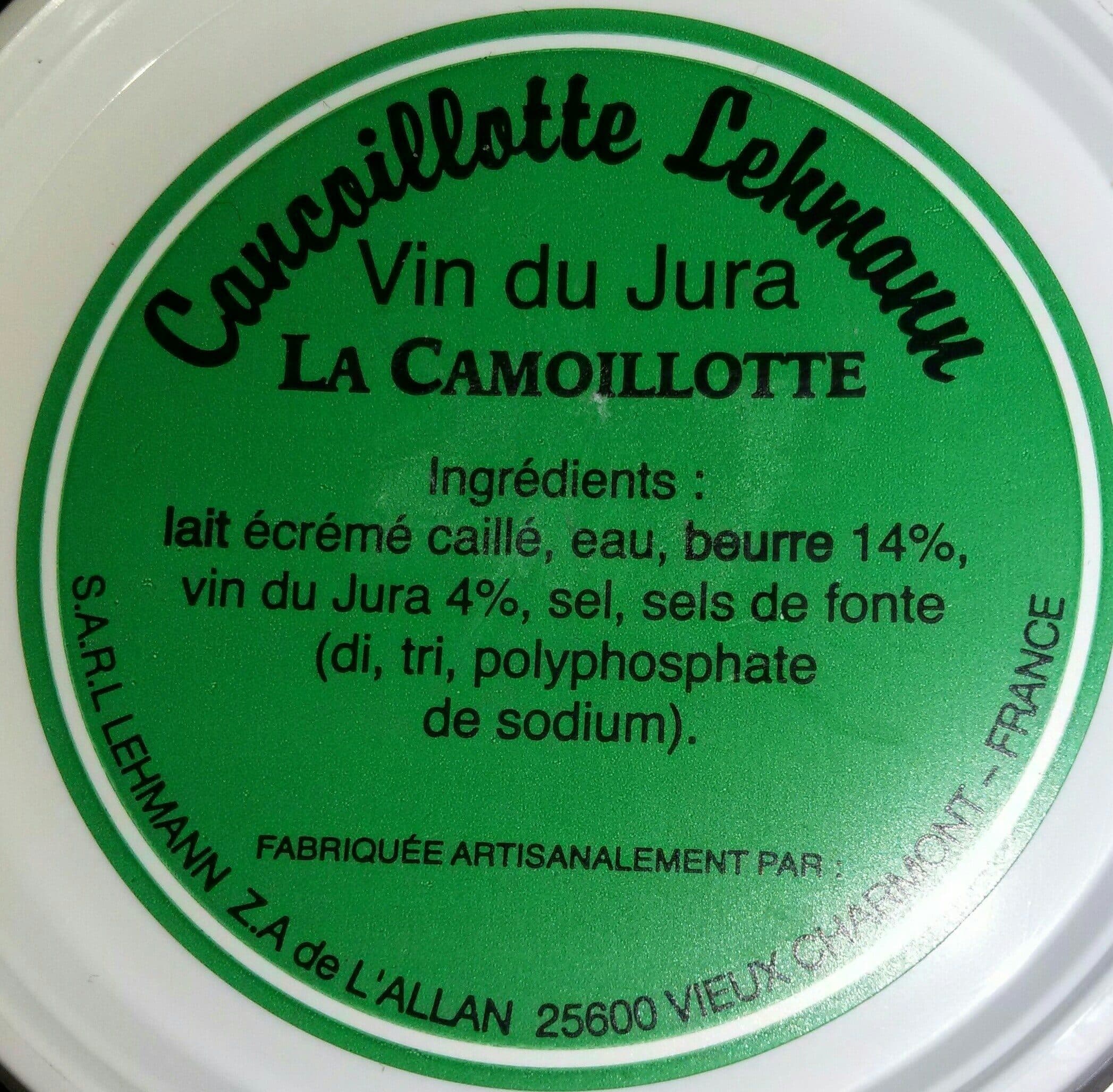 Lehmann Cancoillotte la camoillotte au vin du jura packshot