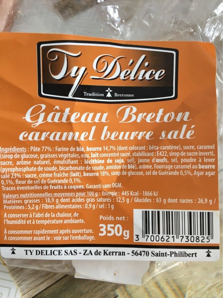 TY DÉLICE Gâteau Breton Caramel Beurre Salé packshot
