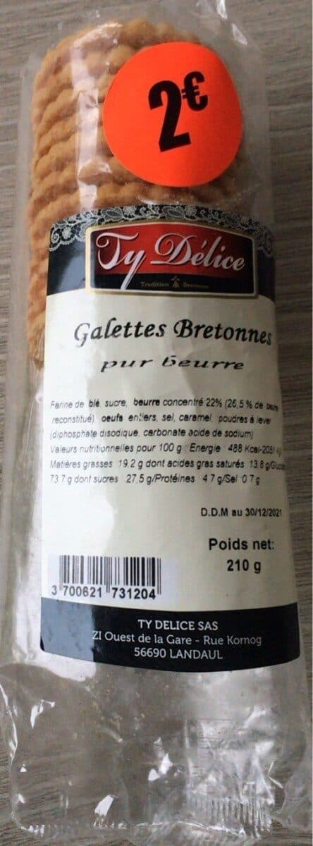 Ty Délice Galettes bretonnes pur beurre packshot