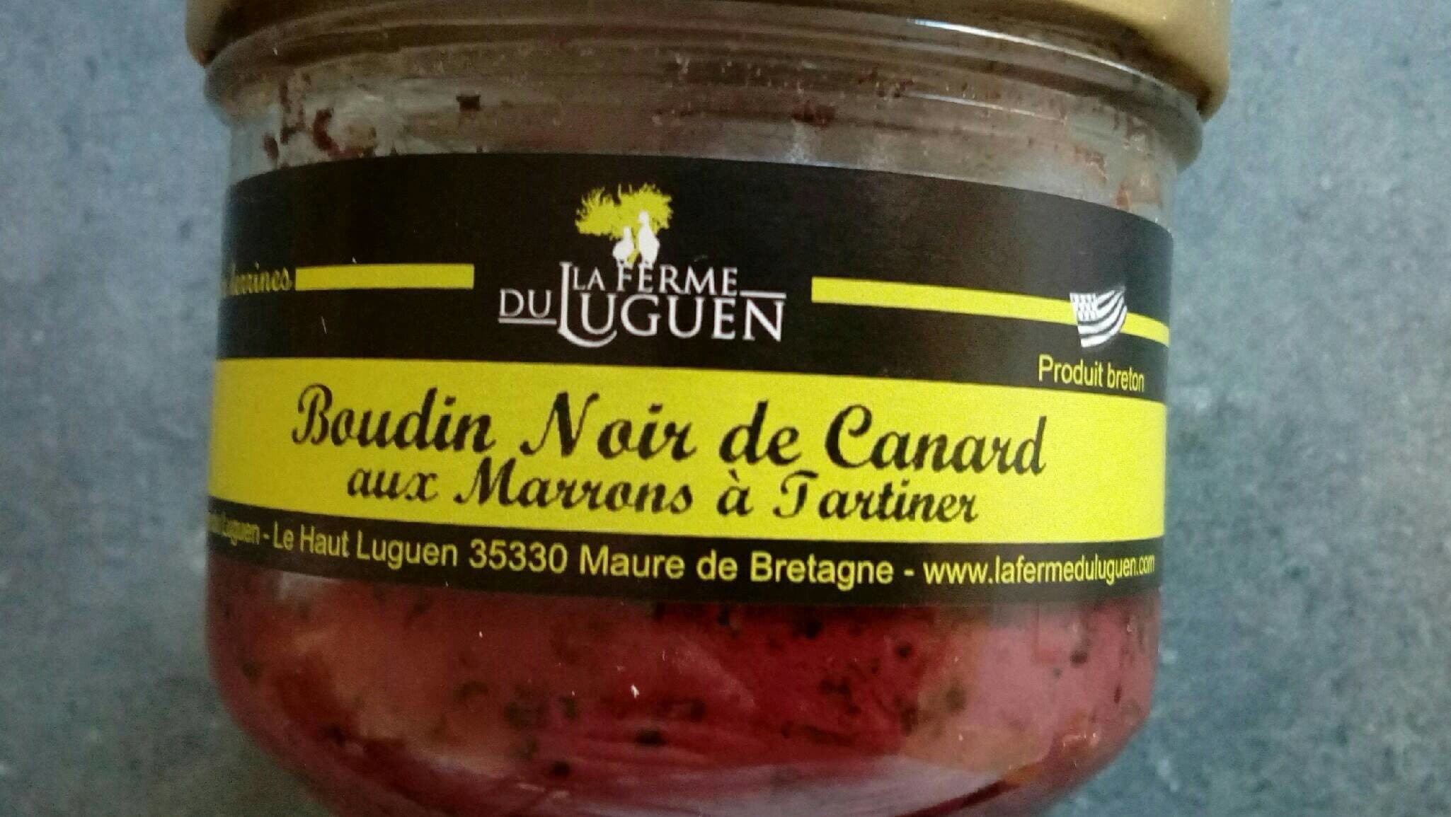 La Ferme du Luguen Boudin noir de canard aux marrons à tartiner packshot