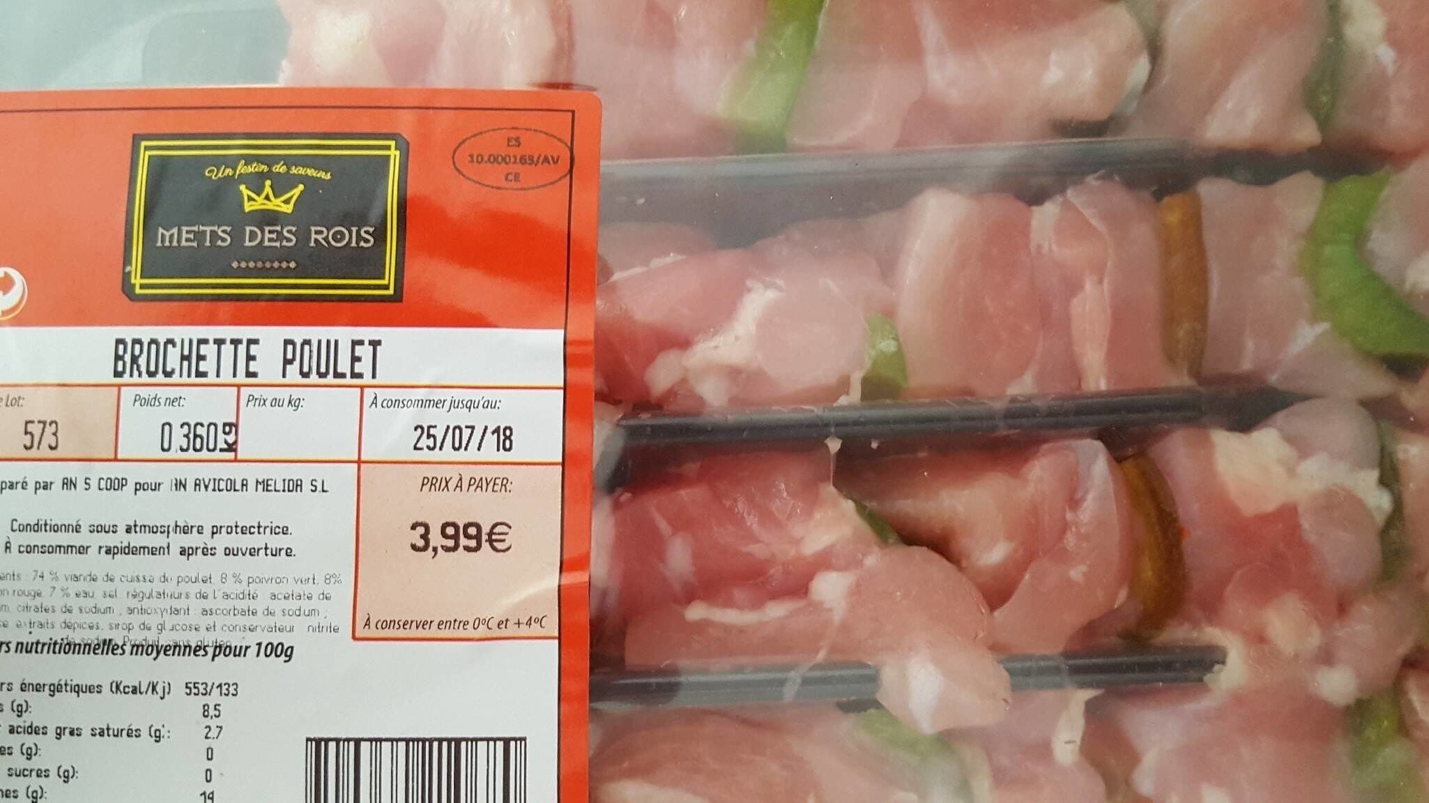 Open Food Facts Brochettes de poulet packshot