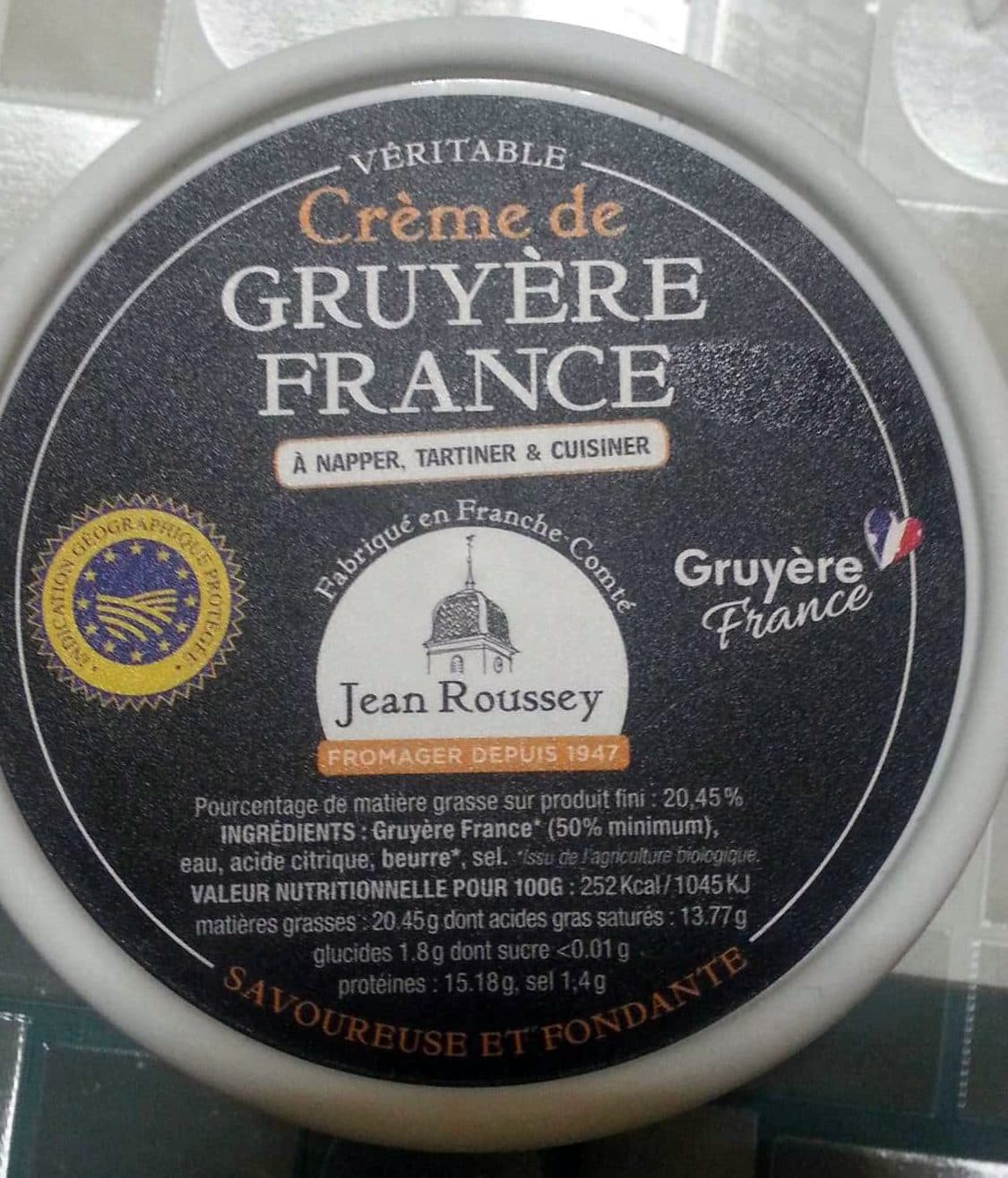 Jean Roussey Crème de Gruyère France packshot