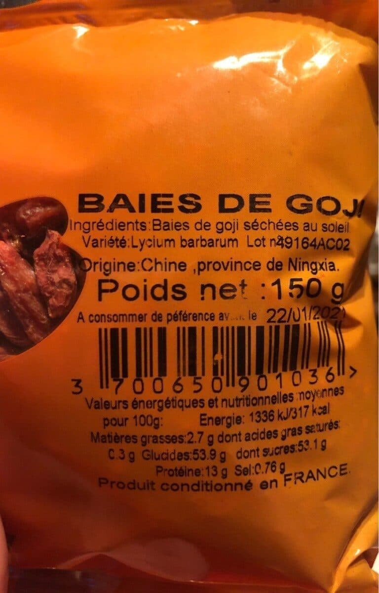 Open Food Facts Baies de Goji packshot