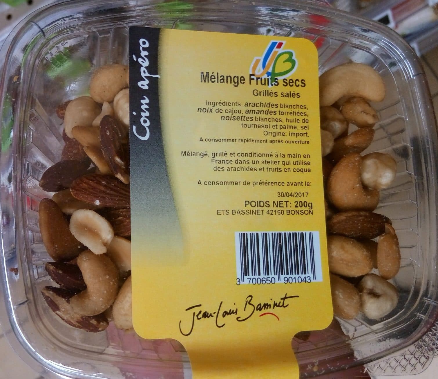 Jean louis bassinet Mélange Fruits Secs, Grillés, Salés packshot
