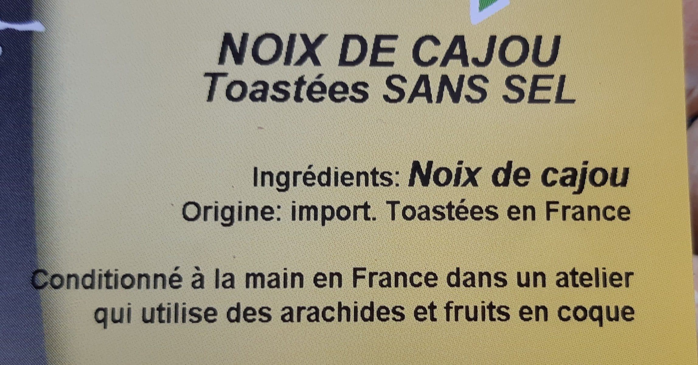 Open Food Facts Noix de Cajou Toastées sans sel packshot