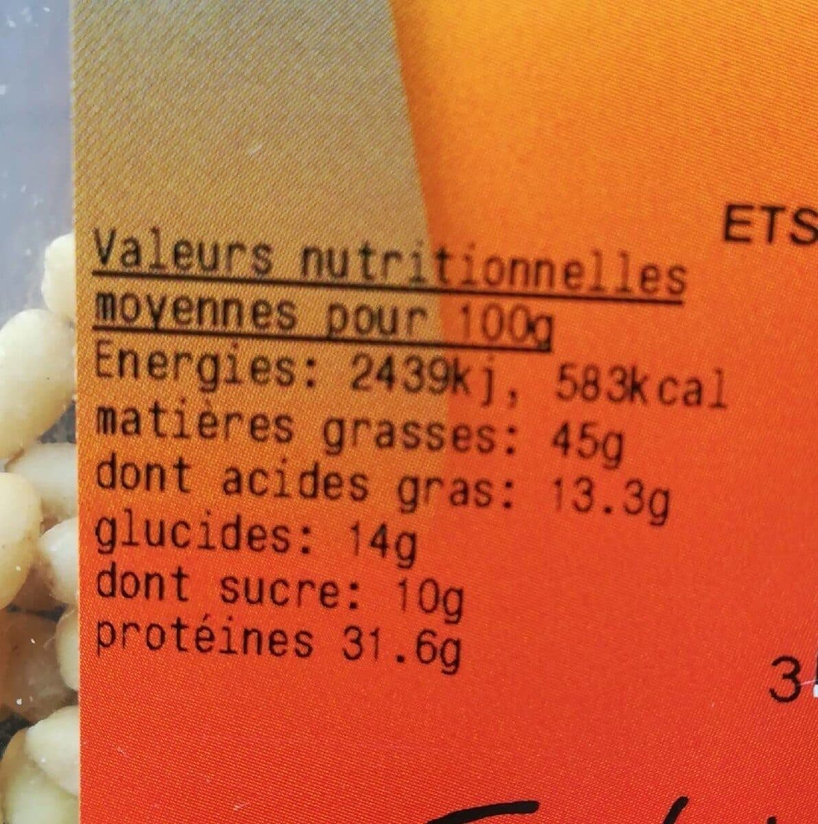 Open Food Facts Pignon de pin packshot
