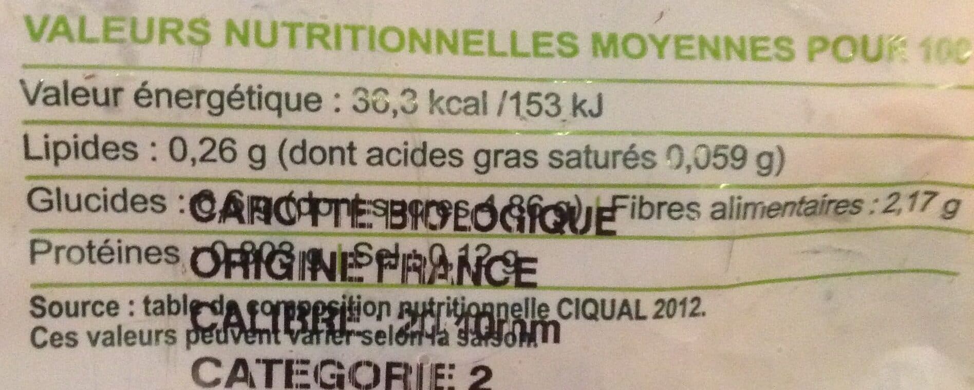 Bioleyre Carottes Bio packshot