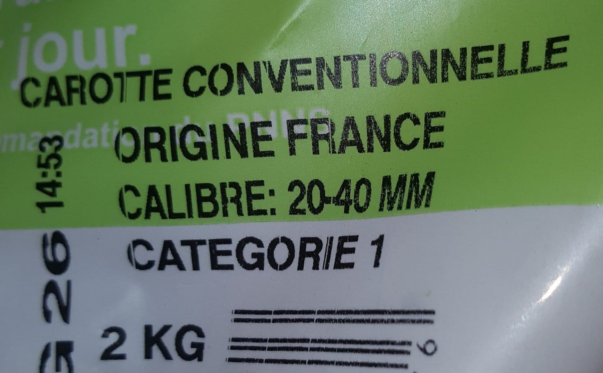 Open Food Facts Carottes cultivées dans nos champs packshot