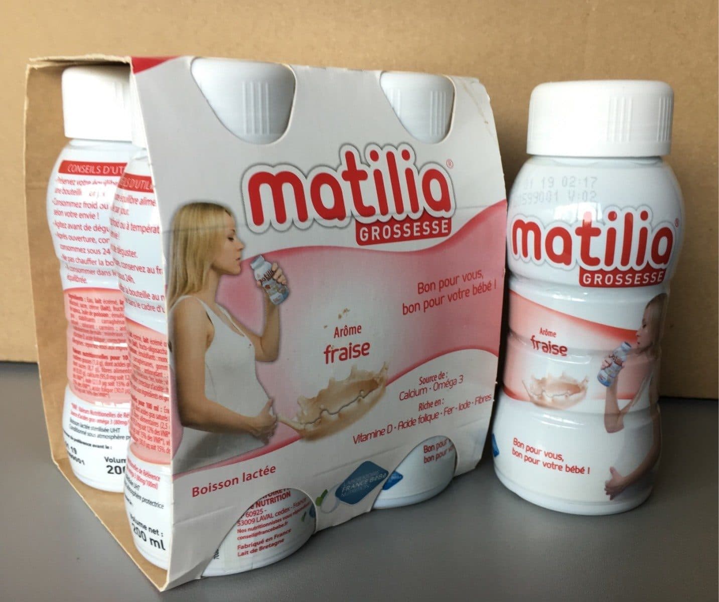 Open Food Facts Boisson lactée - Matilia Grossesse Fraise packshot