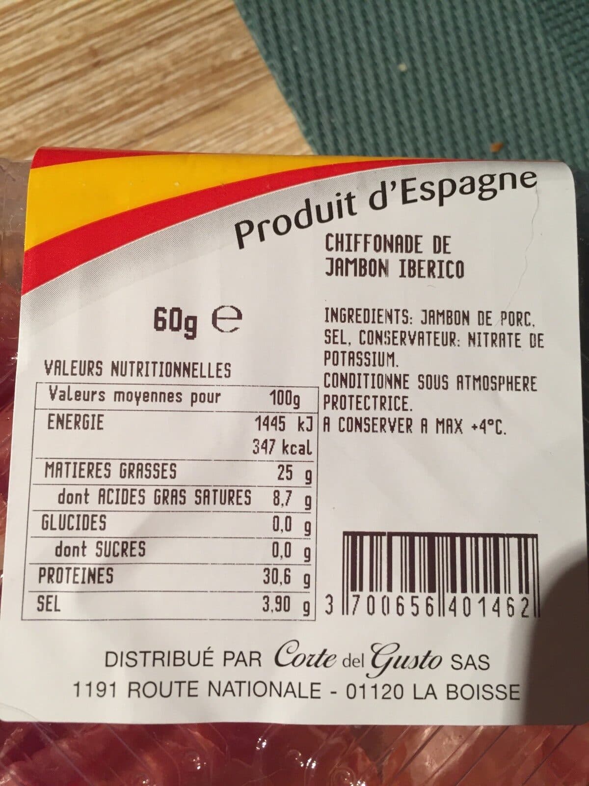 Corte del Gusto Chiffonade de jambon iberico packshot