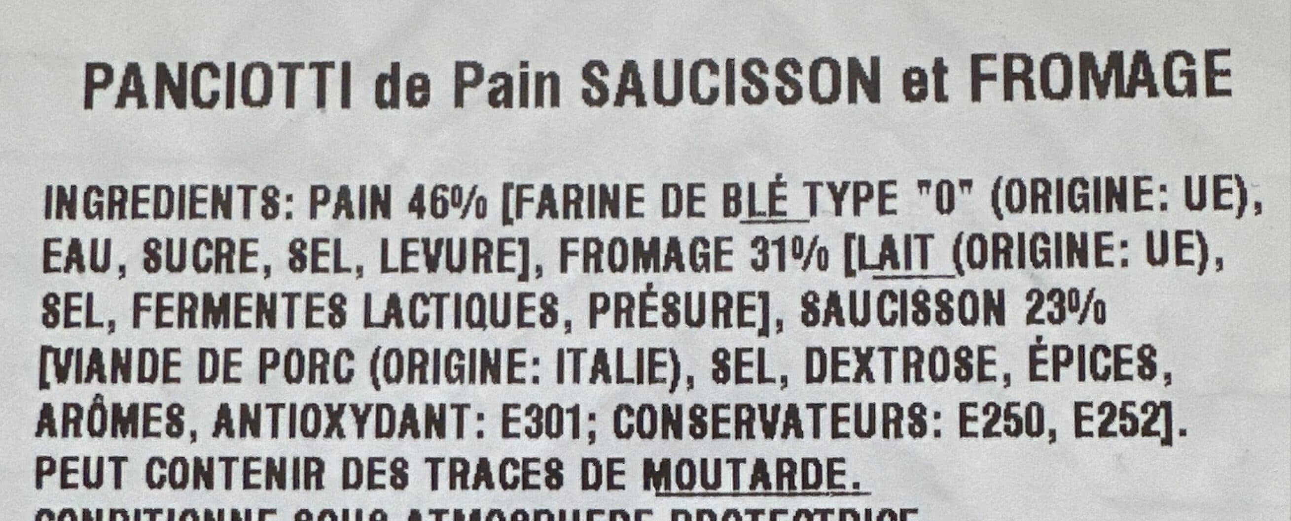 Corte del gusto Panciotti Saucisson et fromage packshot